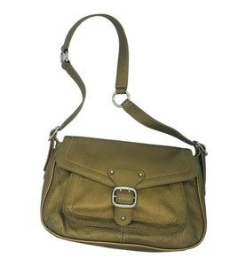 Tiganello Metallic Gold Leather Shoulder Handbag Purse Hobo Bag Adjustable Strap